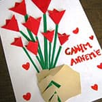教師節制作漂亮簡單的郁金香花束卡